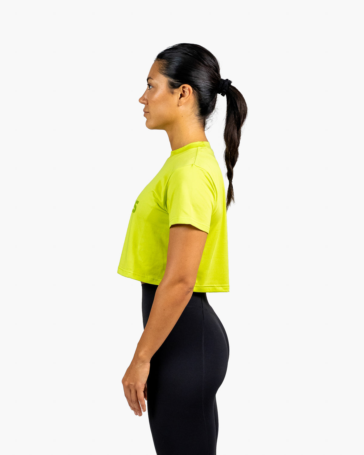 Velites Holo women's crop t-shirt side color_fern green