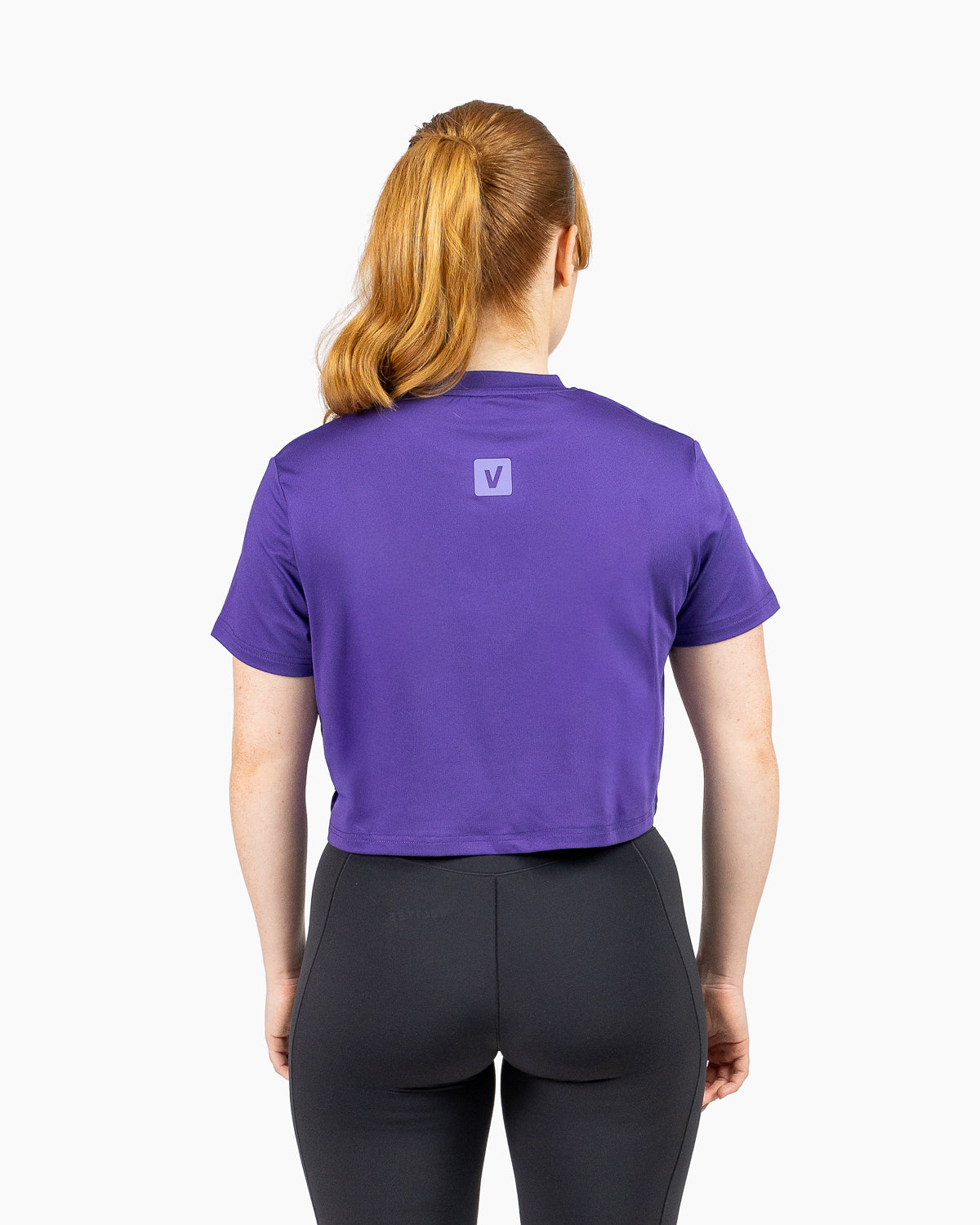 Velites Holo women's crop t-shirt back color_witchy purple