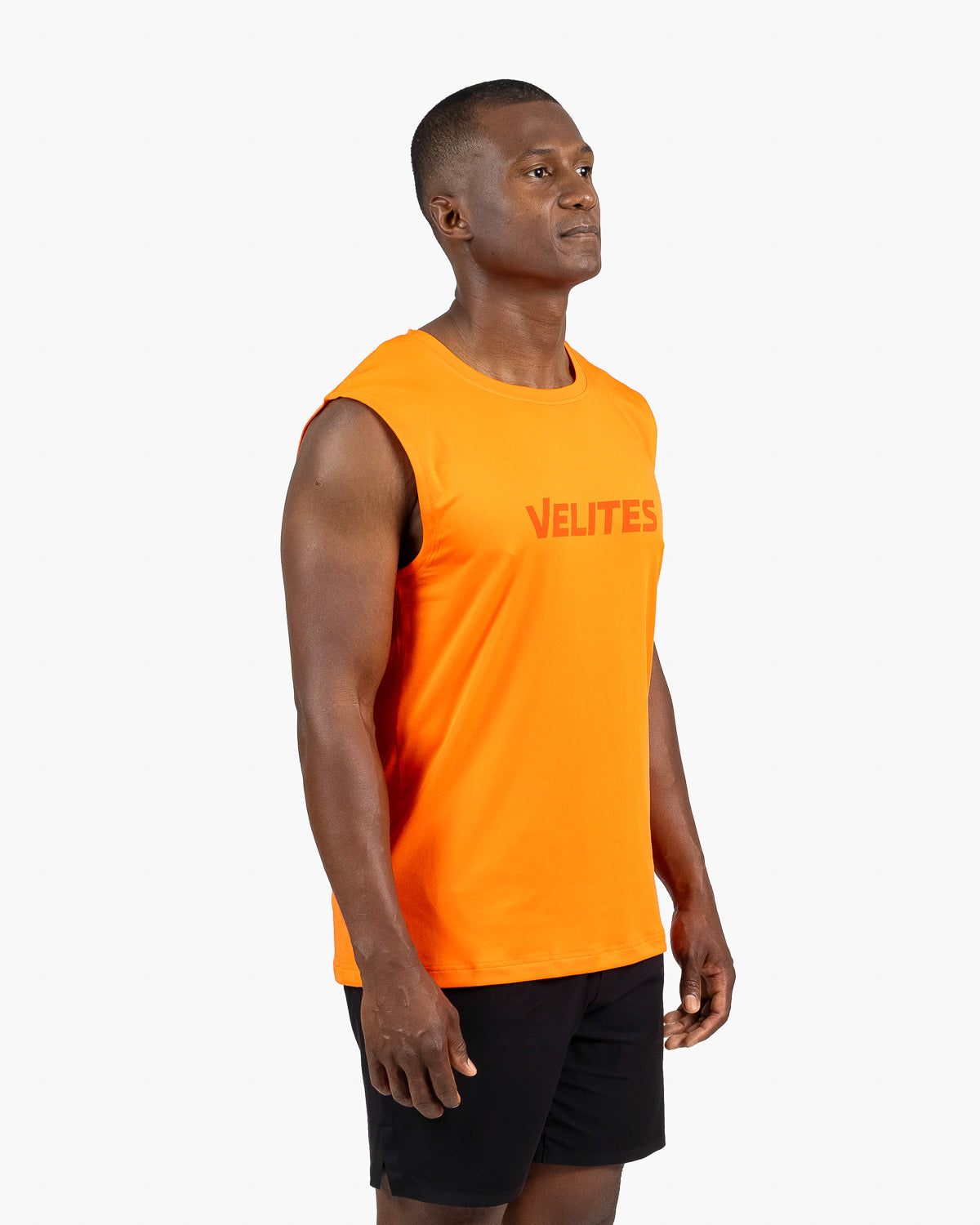 Tank Holo t-shirt Velites color orange reef three-quarter view