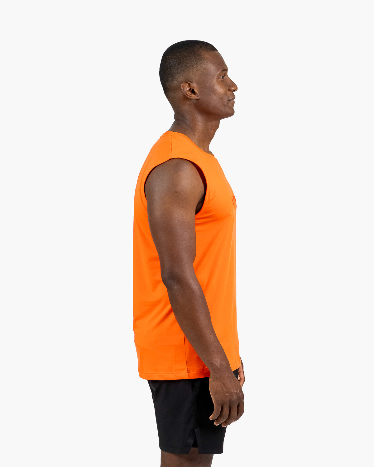 Tank Holo t-shirt Velites color orange reef side view