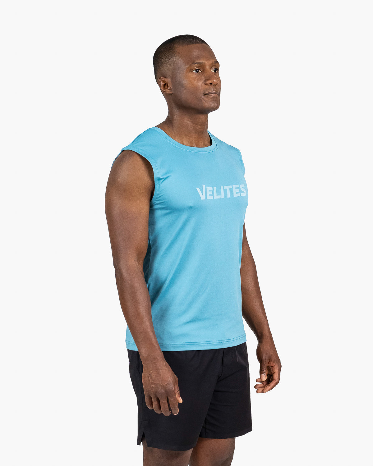 Tank Holo t-shirt Velites color ultramarine three-quarter view