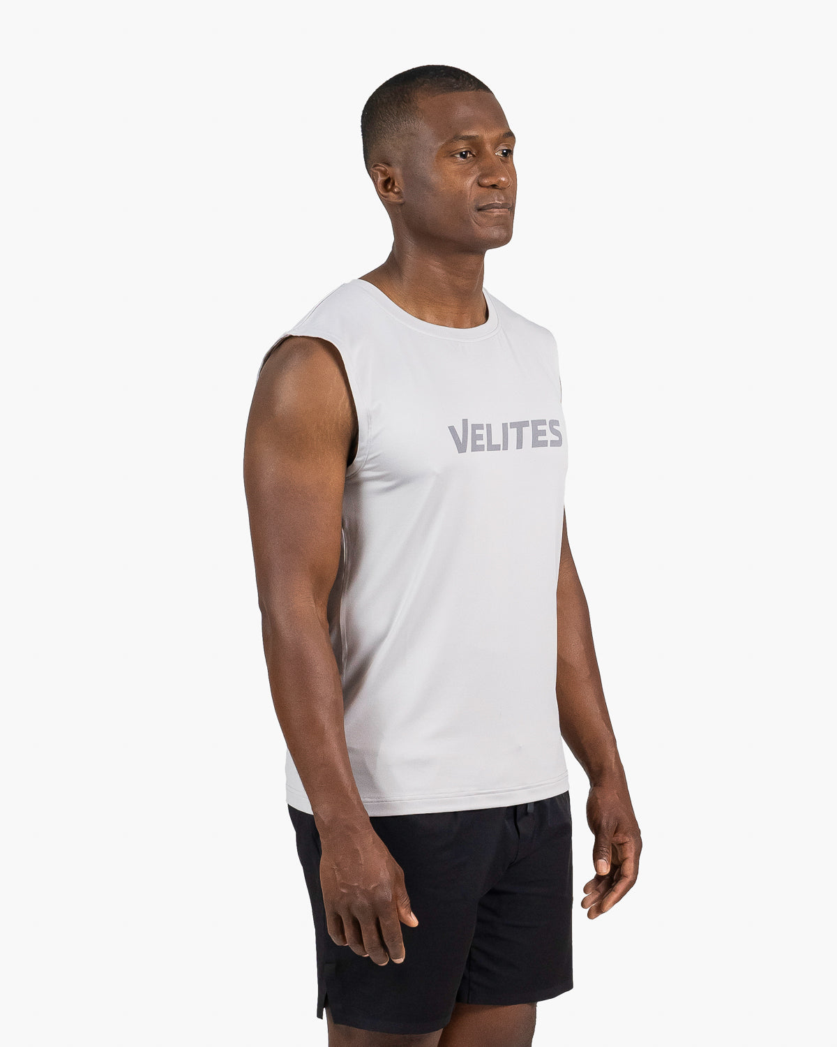 Tank Holo t-shirt Velites color grey three-quarter view