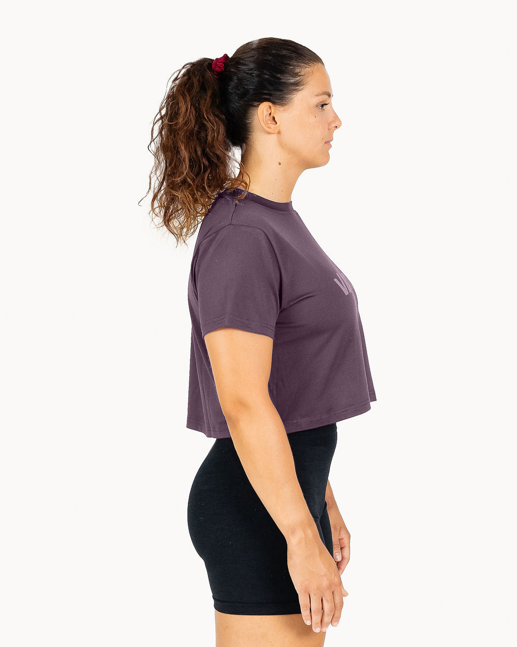 Velites Holo women's crop t-shirt side color_Tupal