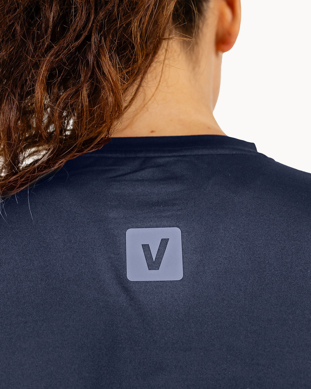 Velites Holo women's crop t-shirt back color_Deep Ocean