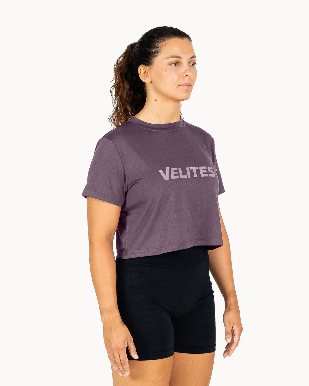 Velites Holo women's crop t-shirt three-quarter color_Tupal