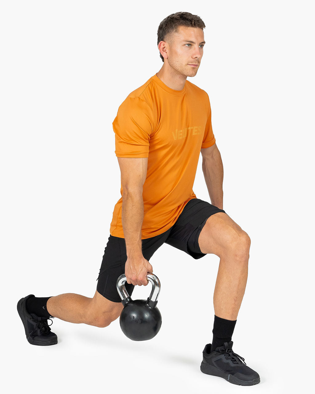 Velites Holo T-shirt exercise lunge color_Foxy Orange