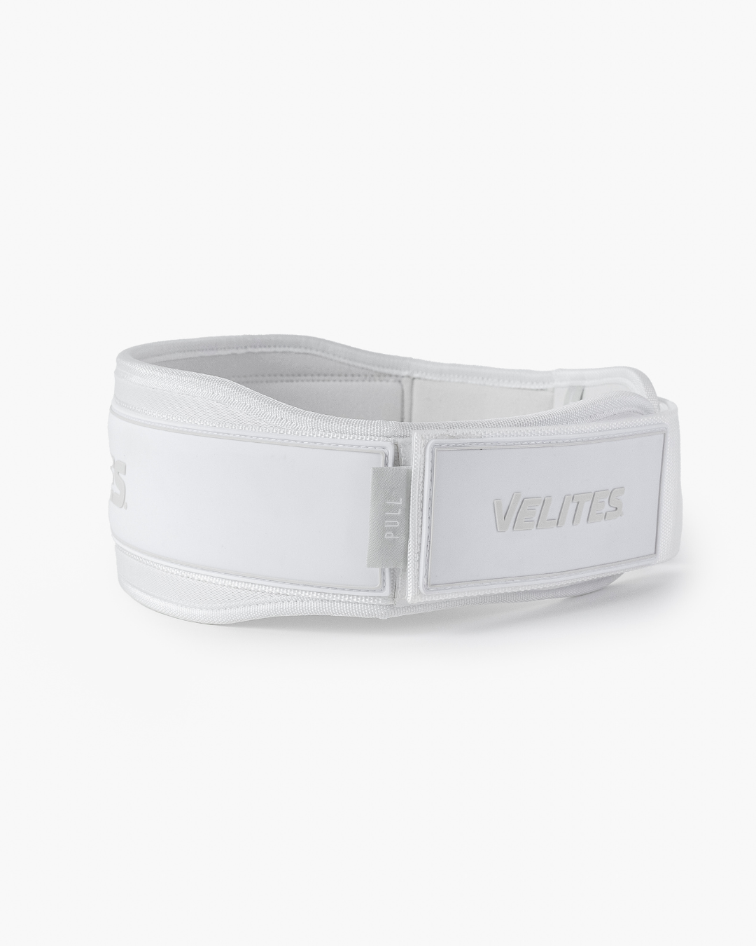 Velites fastened weightlifting belt for CrossFit — white