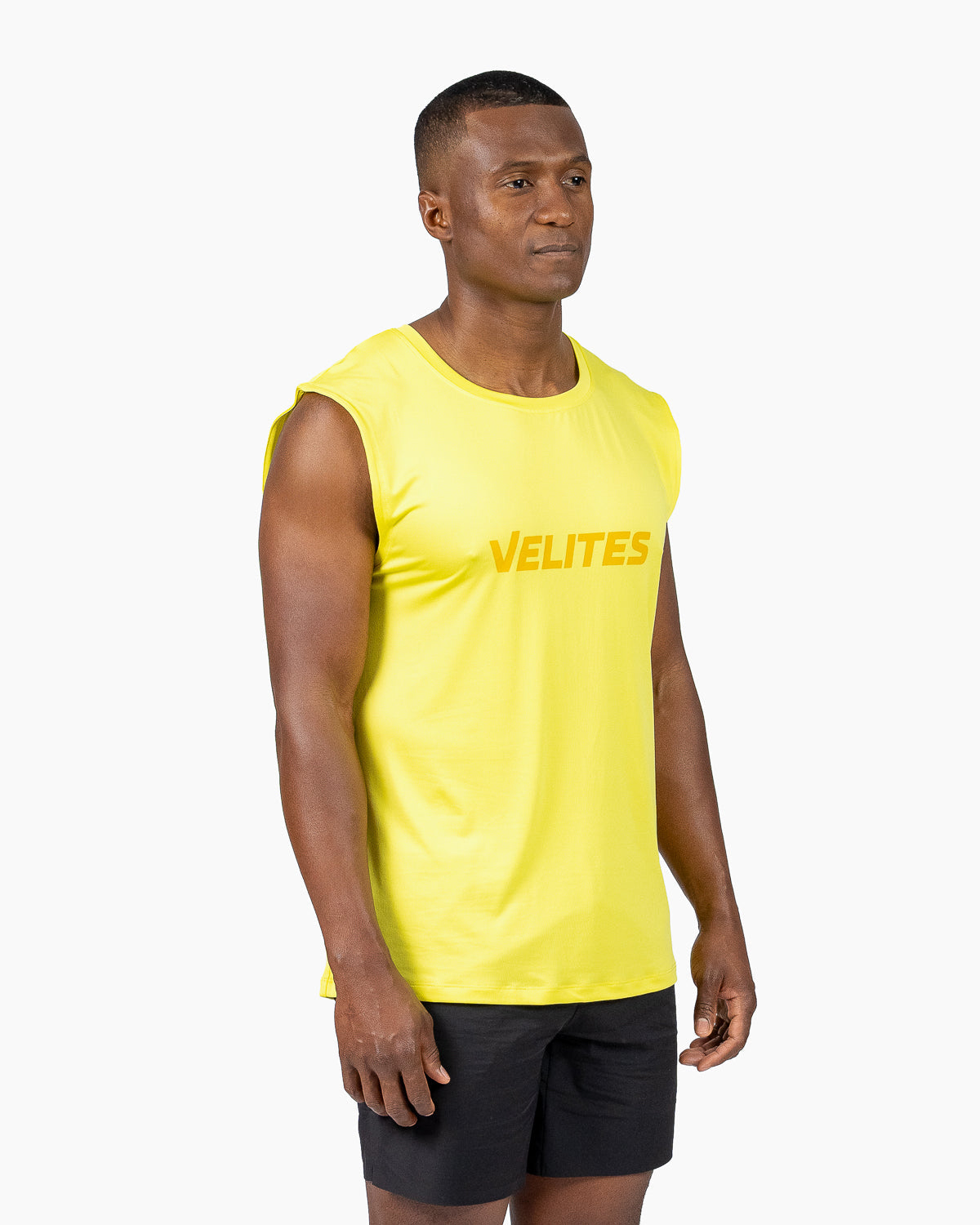 Tank Holo t-shirt Velites color Dandelion three-quarter view