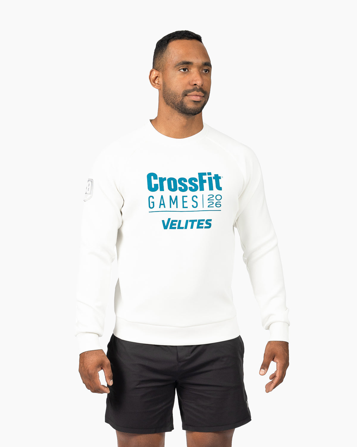 Pearl white unisex crewneck sweatshirt from the special edition 20th Anniversary CrossFit Games