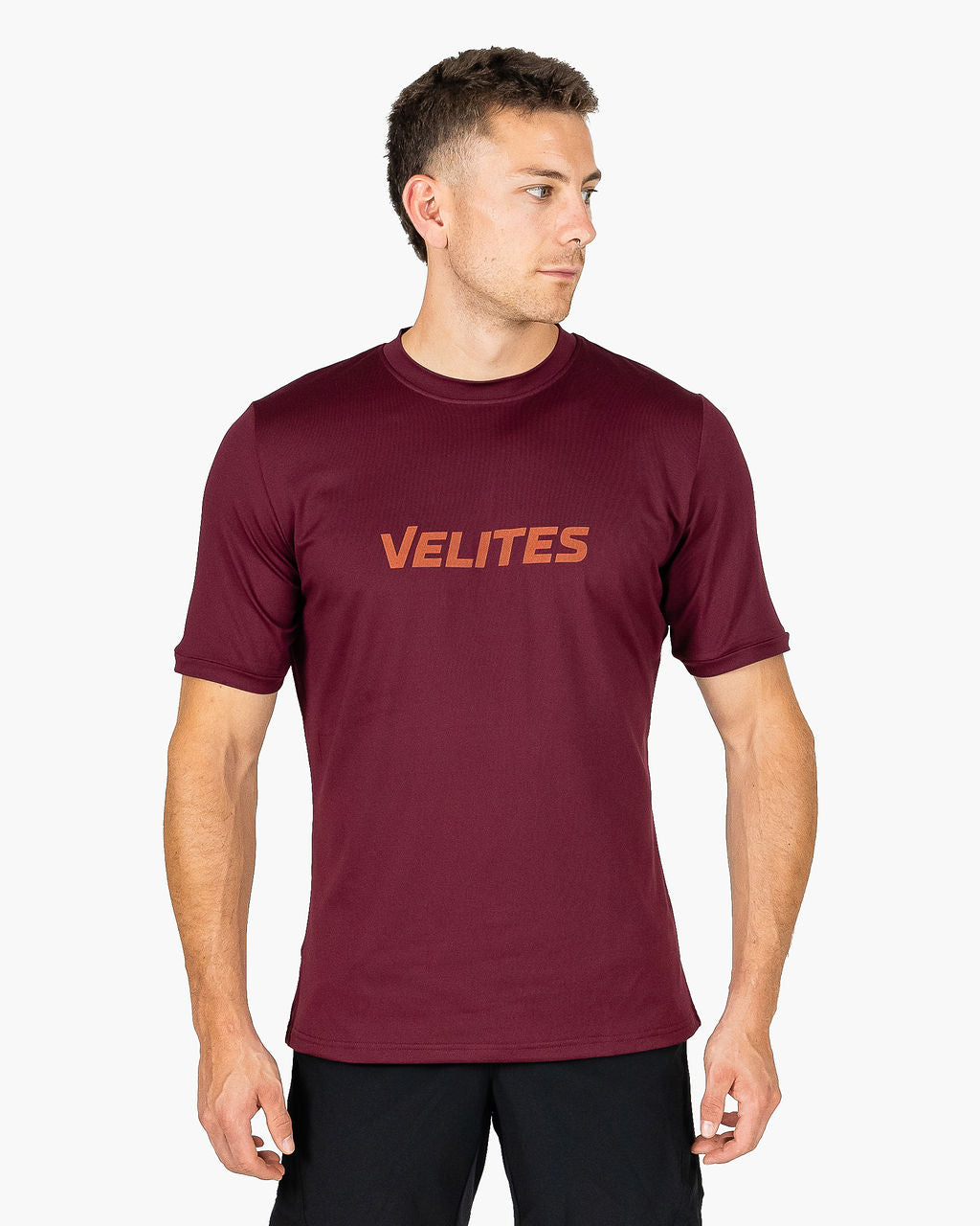 Velites Holo T-shirt front color_Pomegranate