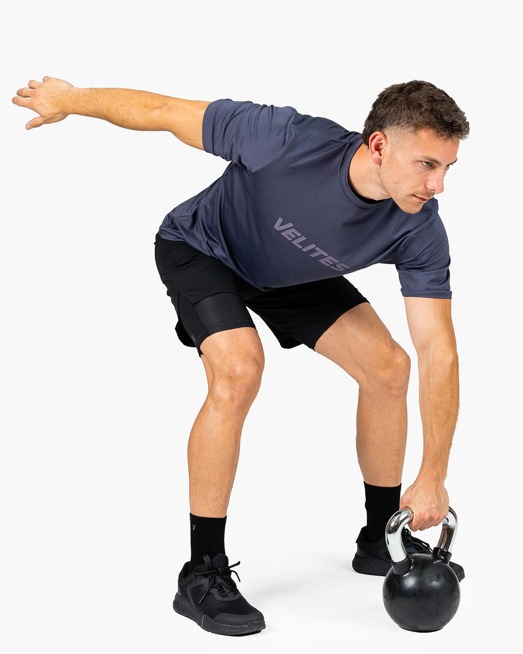 Velites Holo T-shirt exercise color_Stone grey