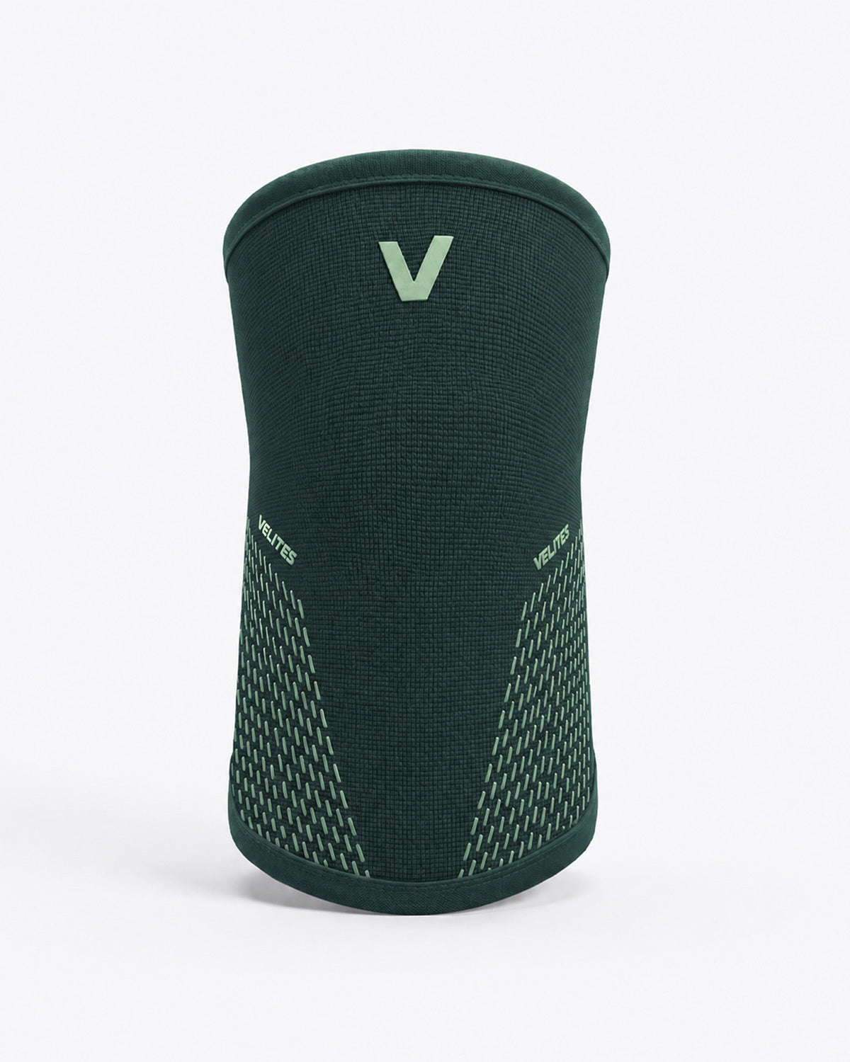 VELITES POWER 7 mm knee sleeve front view green