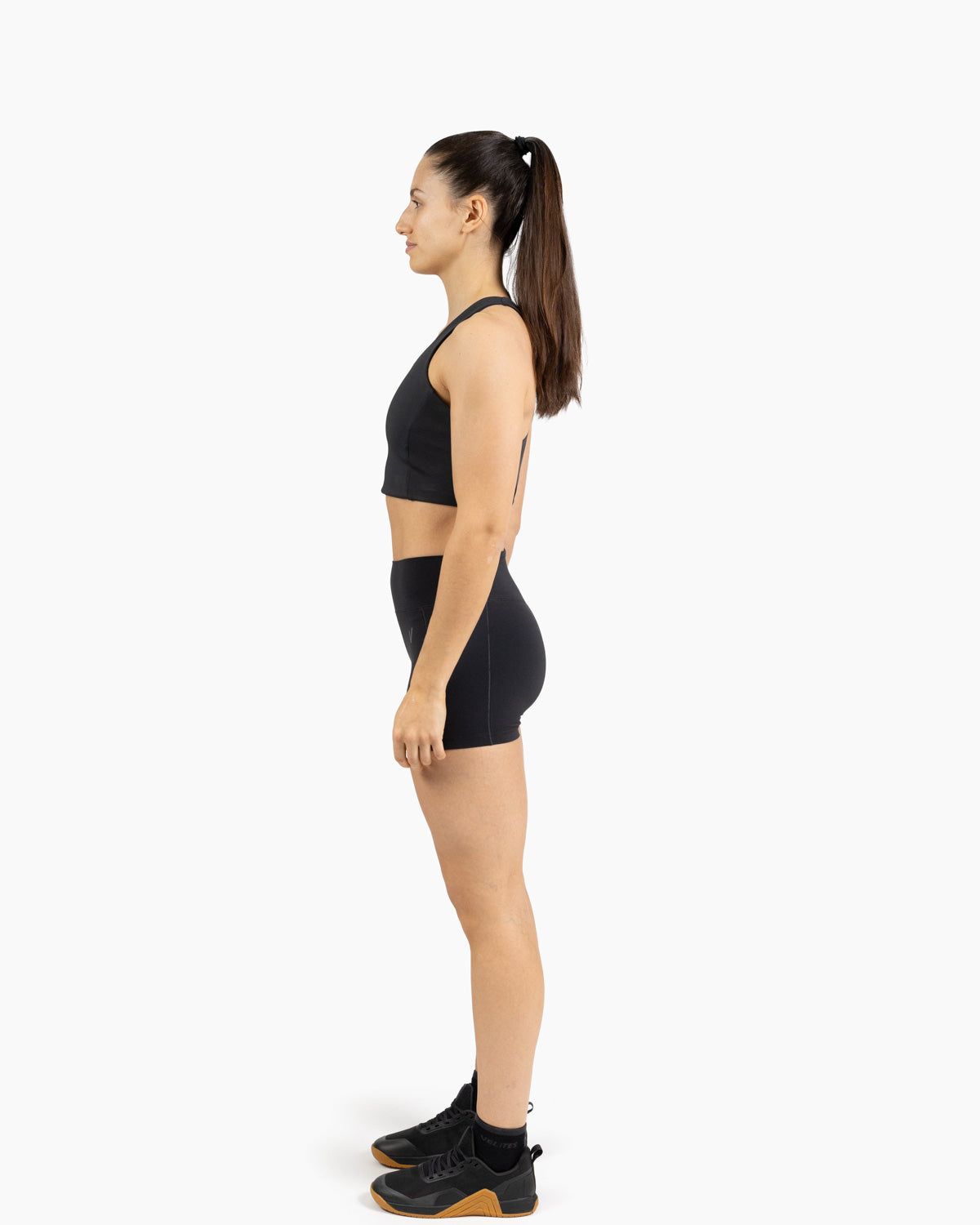 Velites women's Holo short legging side color_Black