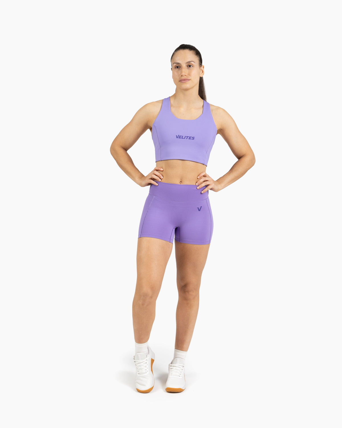 Velites women's Holo short legging movement color_Wisteria